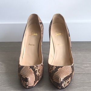 Christian Louboutin Rolando Python - Size 41